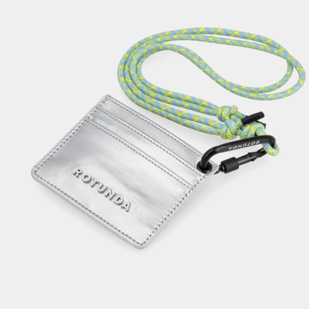 Rotunda for free people Shiny Silver Shoulder Bag with Amber Chain w/ wallet - Picture 11 of 11